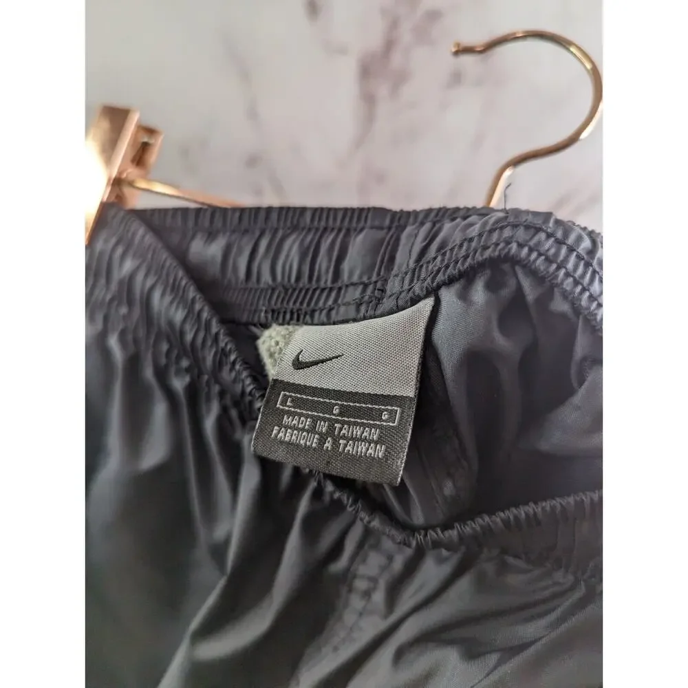 Vintage Nike Pant Womens Large Windbreaker Track Black Lightweight Shell 90s